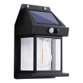 LED solarno zidno svetlo sa senzorom LANTER LED/1W/3,7V 1200 mAh IP44 crna
