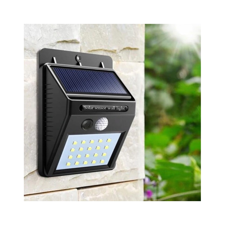 LED solarno zidno svetlo sa senzorom LED/0,55W/3,7V 1200 mAh IP65