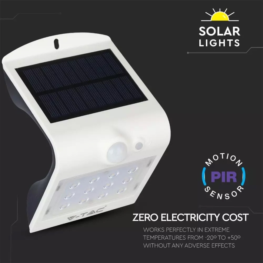 LED solarno zidno svetlo sa senzorom LED/1.5W/3,7V IP65 1200 mAh