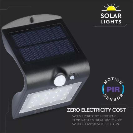 LED Solarno zidno svetlo sa senzorom LED/1.5W/3,7V IP65 1200 mAh