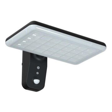 LED solarno zidno svetlo sa senzorom LED/15W/3,2V 4000K/6000K IP65 6000 mAh crna