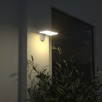 LED solarno zidno svetlo sa senzorom LED/15W/3,2V 4000K/6000K IP65 6000 mAh belo