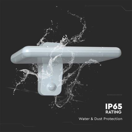 LED solarno zidno svetlo sa senzorom LED/15W/3,2V 4000K/6000K IP65 6000 mAh belo