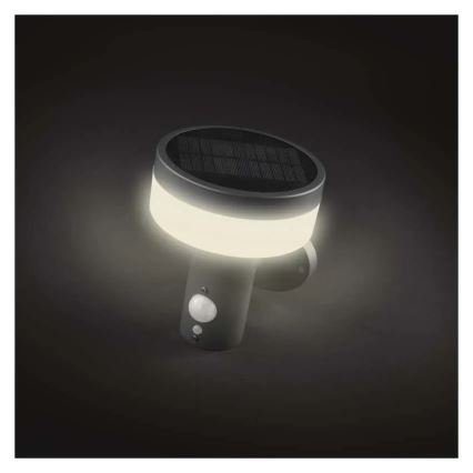 LED Solarno zidno svetlo sa senzorom LED/2W/3,7V 1200 mAh IP44