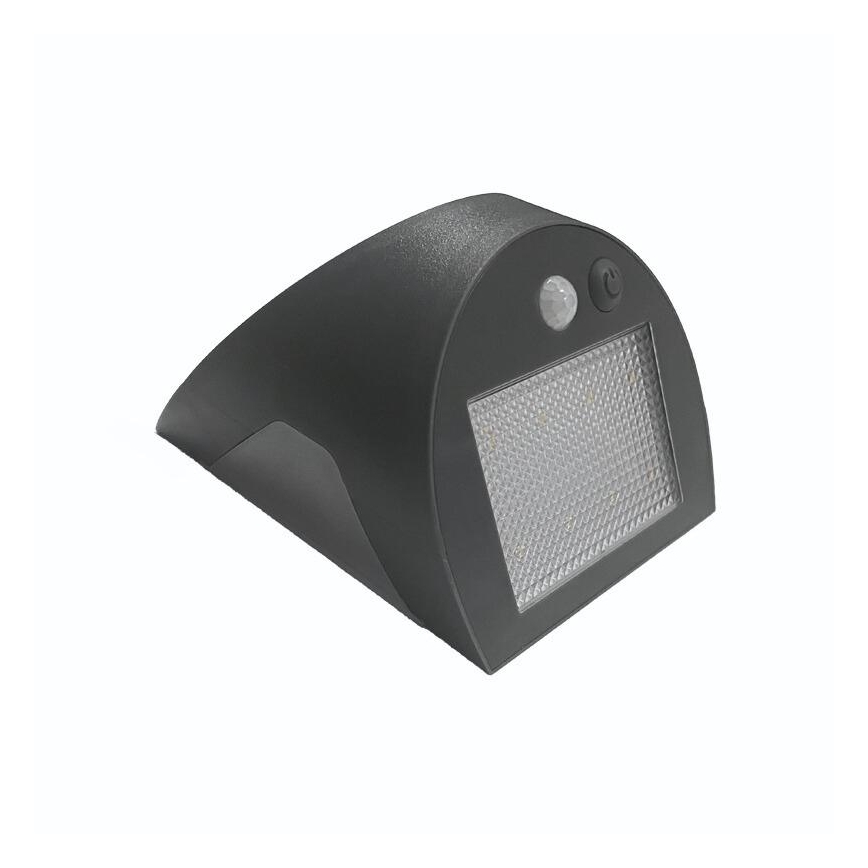 LED solarna zidna svetiljka sa senzorom LED/3W/3,7V 3000/4000K 1200 mAh IP54 antracit