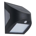 LED solarno zidno svetlo sa senzorom LED/3W/3,7V 3000/4000K 1200 mAh IP54 crna