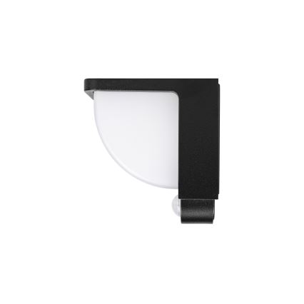 Solarno LED zidno svetlo sa senzorom pokreta i sumraka LED/3W/3,7V IP54 1500 mAh crno