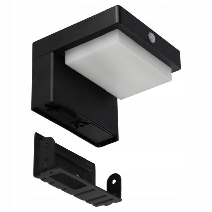 LED Solarno zidno svetlo sa senzorom LED/5W/3,7V 2000 mAh IP44 crna