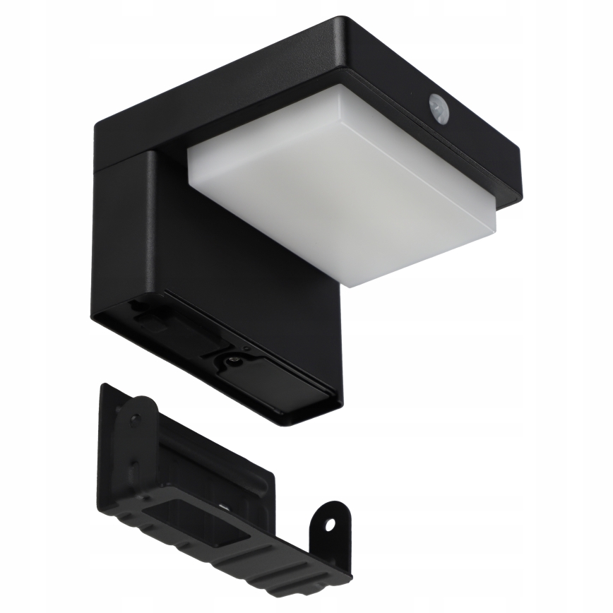 LED Solarno zidno svetlo sa senzorom LED/5W/3,7V 2000 mAh IP44 crna