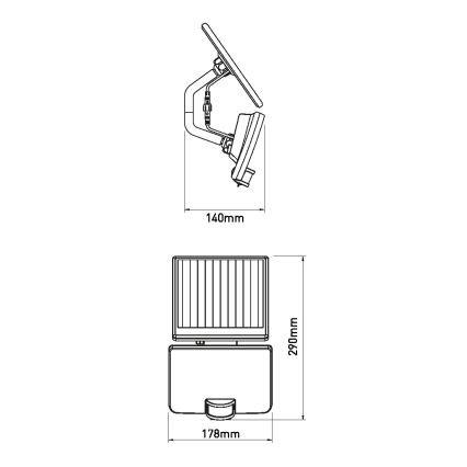LED solarno zidno svetlo sa senzorom LED/8W/3,7V 2000 mAh IP54