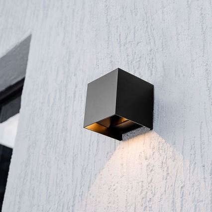 LED solarno zidno svetlo sa senzorom LED/9W/3,7V 3000/4000/5000K 2600 mAh IP65 crna
