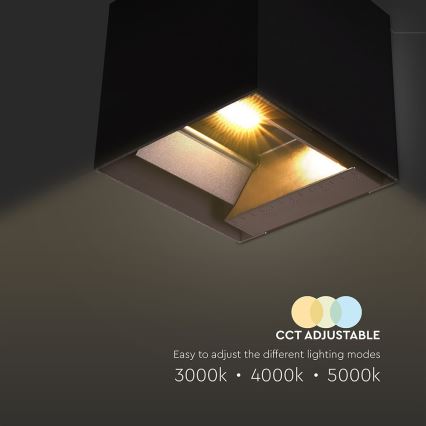 LED solarno zidno svetlo sa senzorom LED/9W/3,7V 3000/4000/5000K 2600 mAh IP65 crna