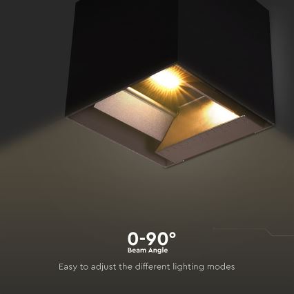 LED solarno zidno svetlo sa senzorom LED/9W/3,7V 3000/4000/5000K 2600 mAh IP65 crna