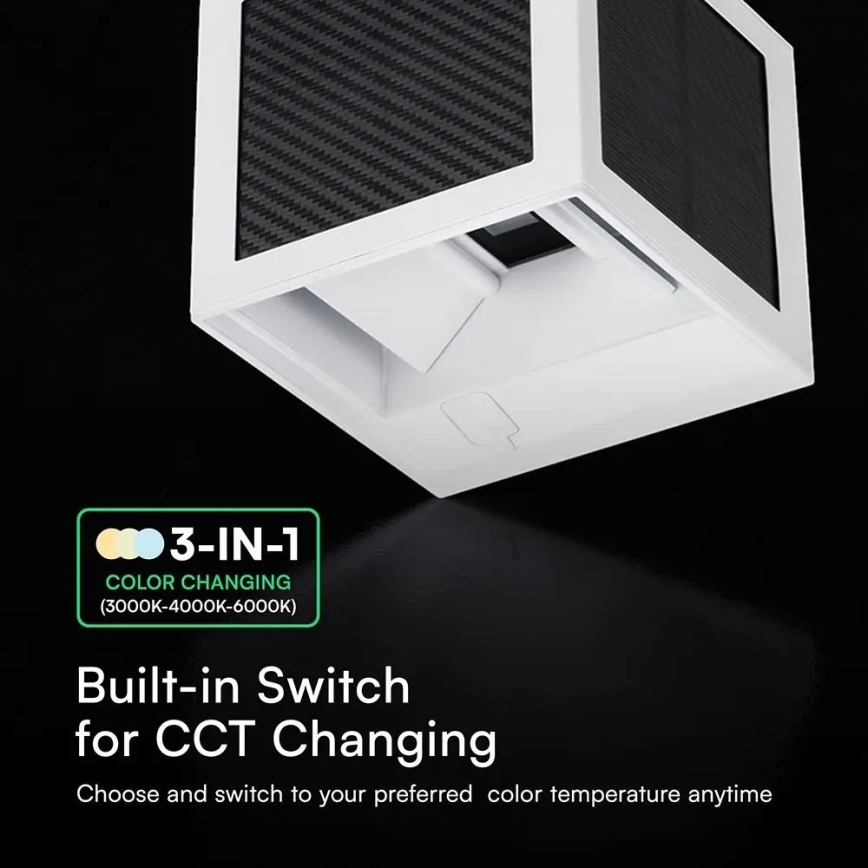 LED solarno zidno svetlo sa senzorom LED/9W/3,7V 3000/4000/6000K IP65 2600 mAh belo