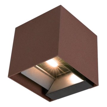 LED solarno zidno svetlo sa senzorom LED/9W/3,7V IP65 4000K 2600 mAh braon