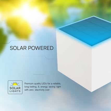LED solarna zidna svetiljka sa senzorom LED/9W/5V 3000/4000/5000K IP65 2600 mAh bela
