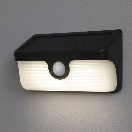 LED solarno zidno svetlo sa senzorom LINK LED/5W/3,7V 2000 mAh IP65 crno