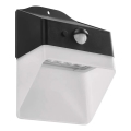 LED solarno zidno svetlo sa senzorom LUMI LED/3,7W IP65 crna