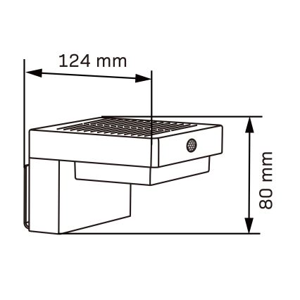 LED solarno zidno svetlo sa senzorom MALI LED/4,5W/3,7V 2000 mAh IP44 crna