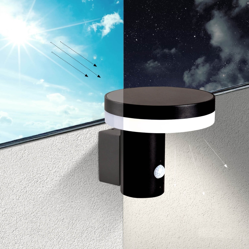 LED solarno zidno svetlo sa senzorom SOLARIS3 LED/5,5W/3,7V 4000K IP44 2600 mAh