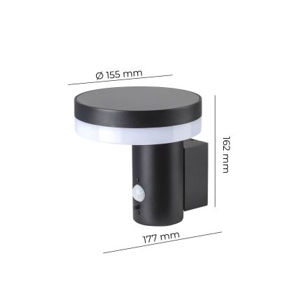 LED solarno zidno svetlo sa senzorom SOLARIS3 LED/5,5W/3,7V 4000K IP44 2600 mAh