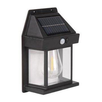 LED solarno zidno svetlo sa senzorom za spoljašnju upotrebu, 1W/3,7V, 1200 mAh, IP65