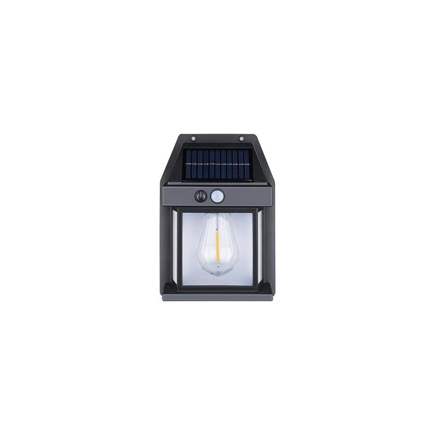 LED solarno zidno svetlo sa senzorom za spoljašnju upotrebu, 1W/3,7V, 1200 mAh, IP65