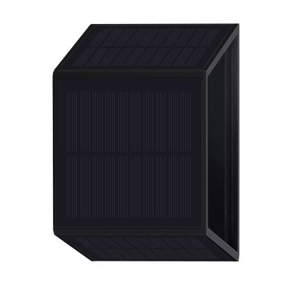 LED solarno zidno svetlo WINGS LED/2W/1300 mAh 3,7V 6000K IP54 crna