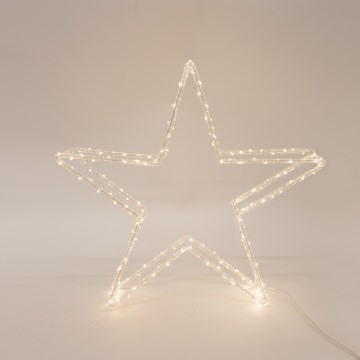 LED spoljašnja božićna dekoracija 140xLED/2,1W/230V IP44 topla bela zvezda 60 cm