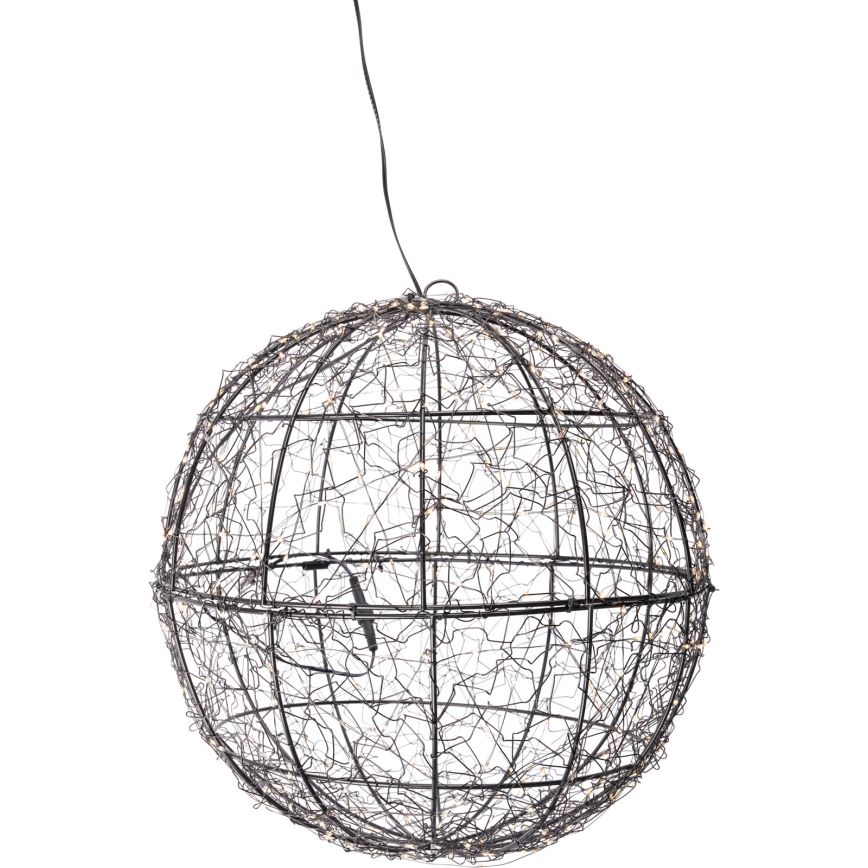 LED Spoljašnja božićna dekoracija 500xLED/230V prečnik 35 cm IP44 topla bela kugla/crna