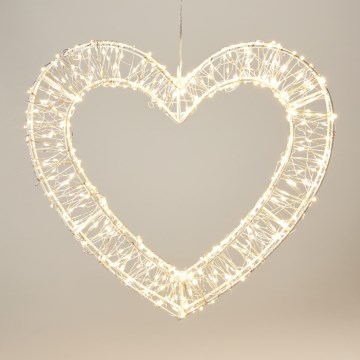 LED Spoljašnja božićna dekoracija 500xLED/6W/230V 36 cm IP44 topla bela srce/bela