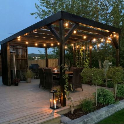 LED spoljašnja dekorativna girlanda 20xE27/1W/230V 20,94 m IP44 crna