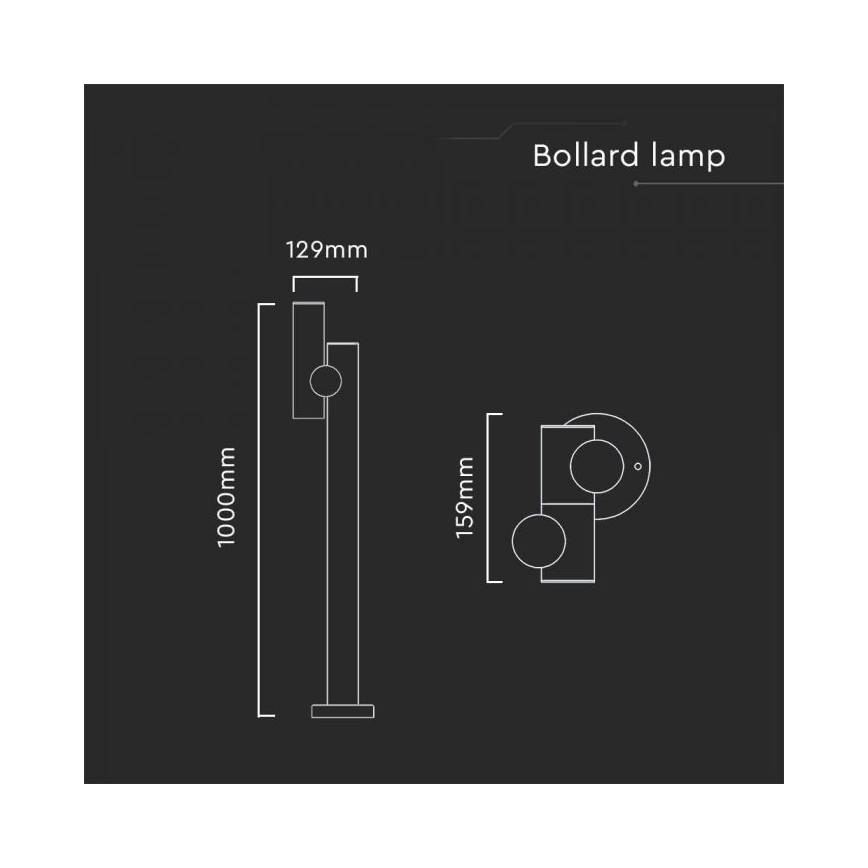 LED spoljašnja fleksibilna lampa LED/4W/230V 4000K IP44 100 cm crna