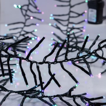 LED spoljašnja girlanda CLUSTER 768xLED/8 funkcija 9 m IP44 topla bela