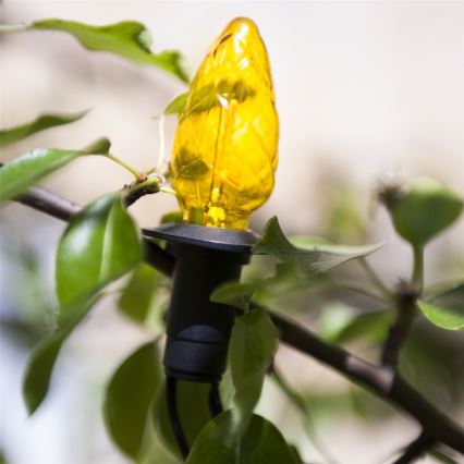 LED spoljna girlanda CONE FILAMENT 20xE10 19m višebojna/topla bela IP44, Proizvedeno u EU