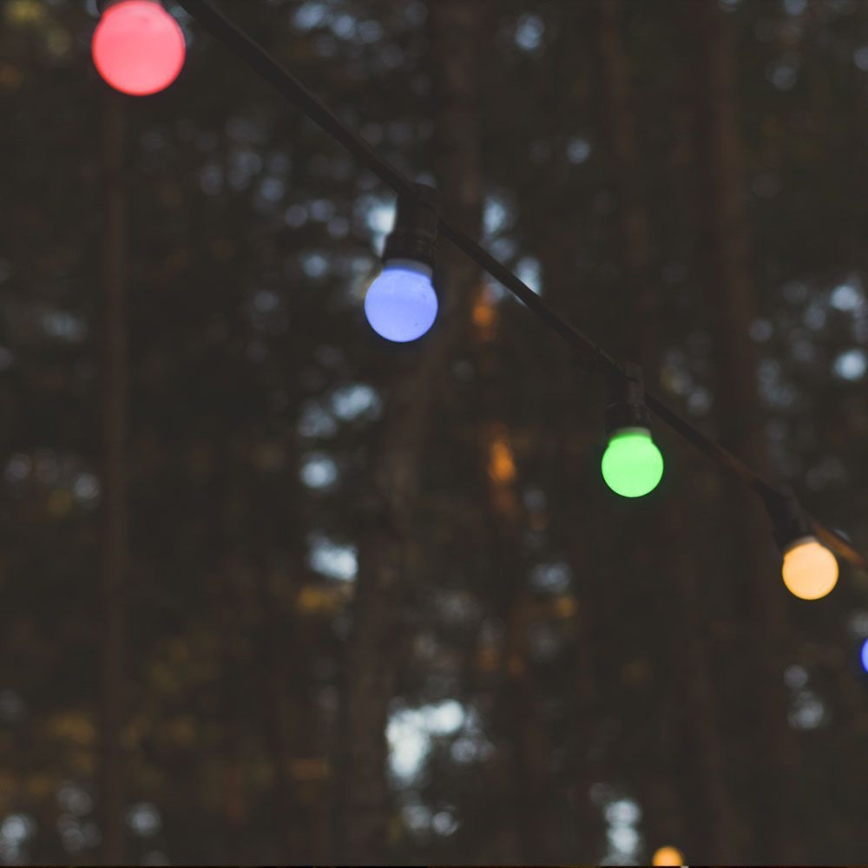 LED spoljašnja girlanda STRING RGB 10m 20xLED/0,5W/230V IP44