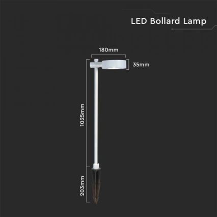 LED spoljašnja lampa 7W/230V 4000K IP65 bela 102 cm
