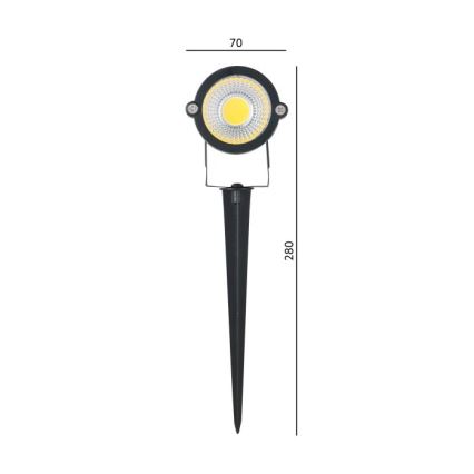 LED spoljašnja lampa BLAKE LED/5W/230V 3000K IP65 crna
