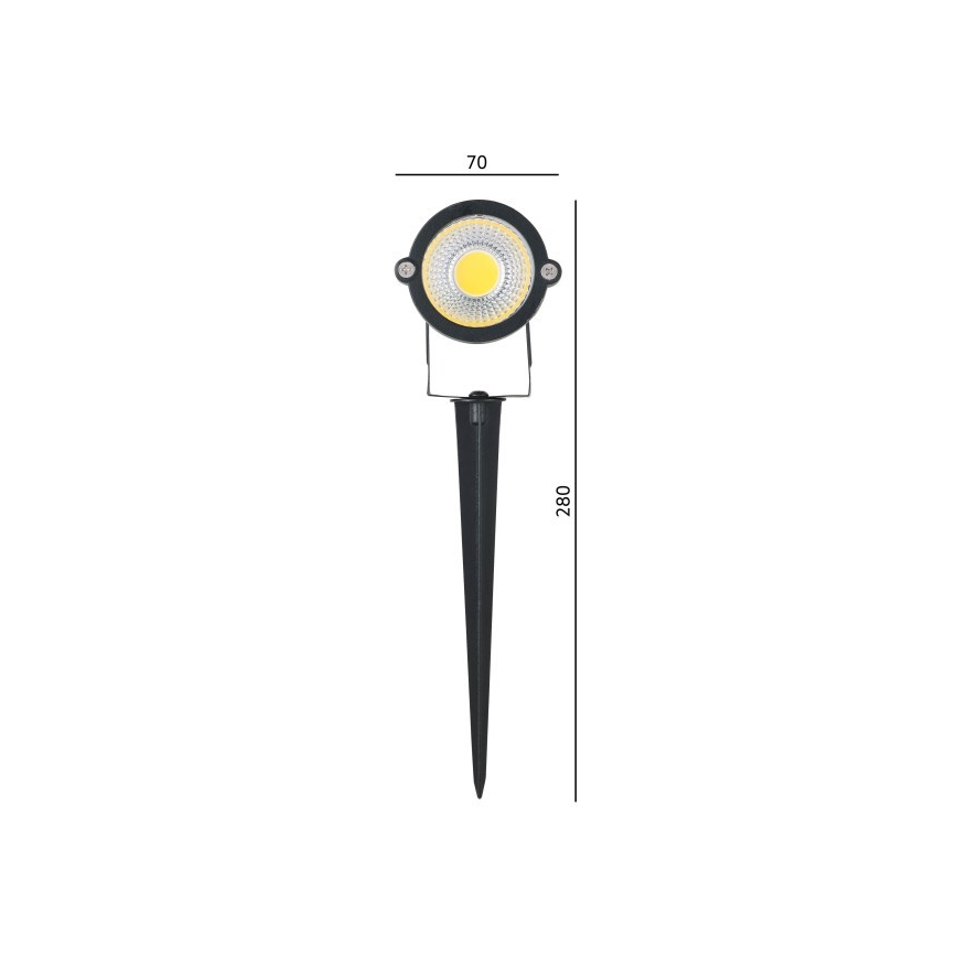 LED spoljašnja lampa BLAKE LED/5W/230V 4000K IP65 crna