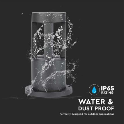 LED spoljašnja lampa LED/10W/230V 25cm 3000K IP65 crna