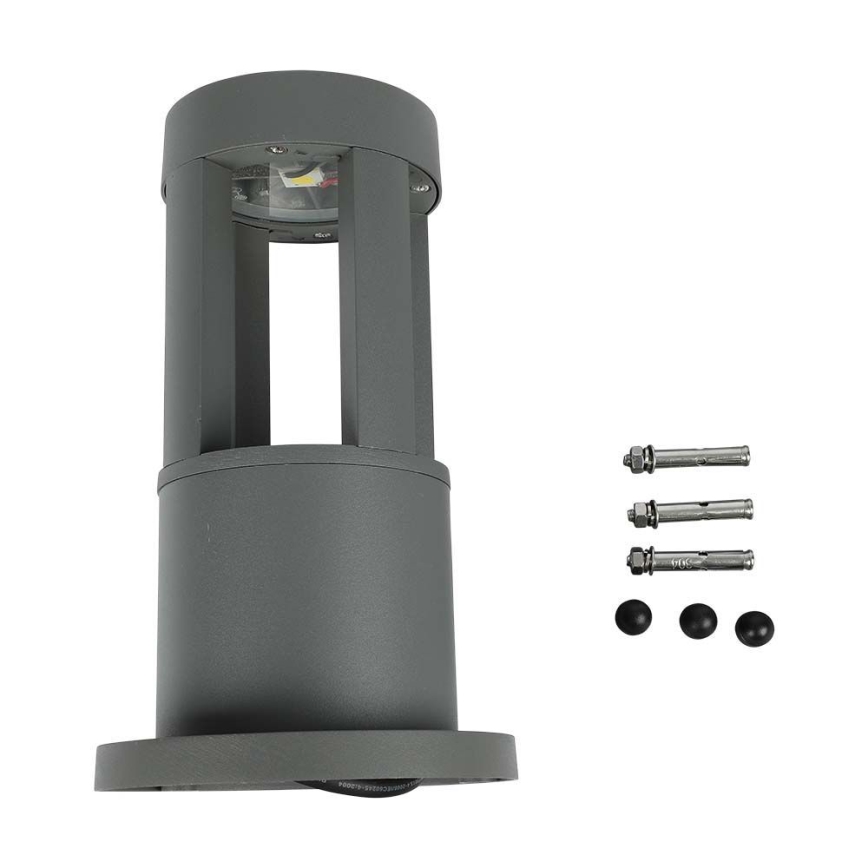 LED Spoljašnja lampa LED/10W/230V 25cm 4000K IP65 siva