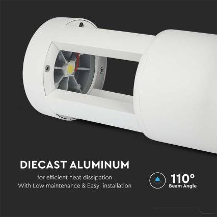 LED spoljašnja lampa LED/10W/230V 25cm 6400K IP65 bela