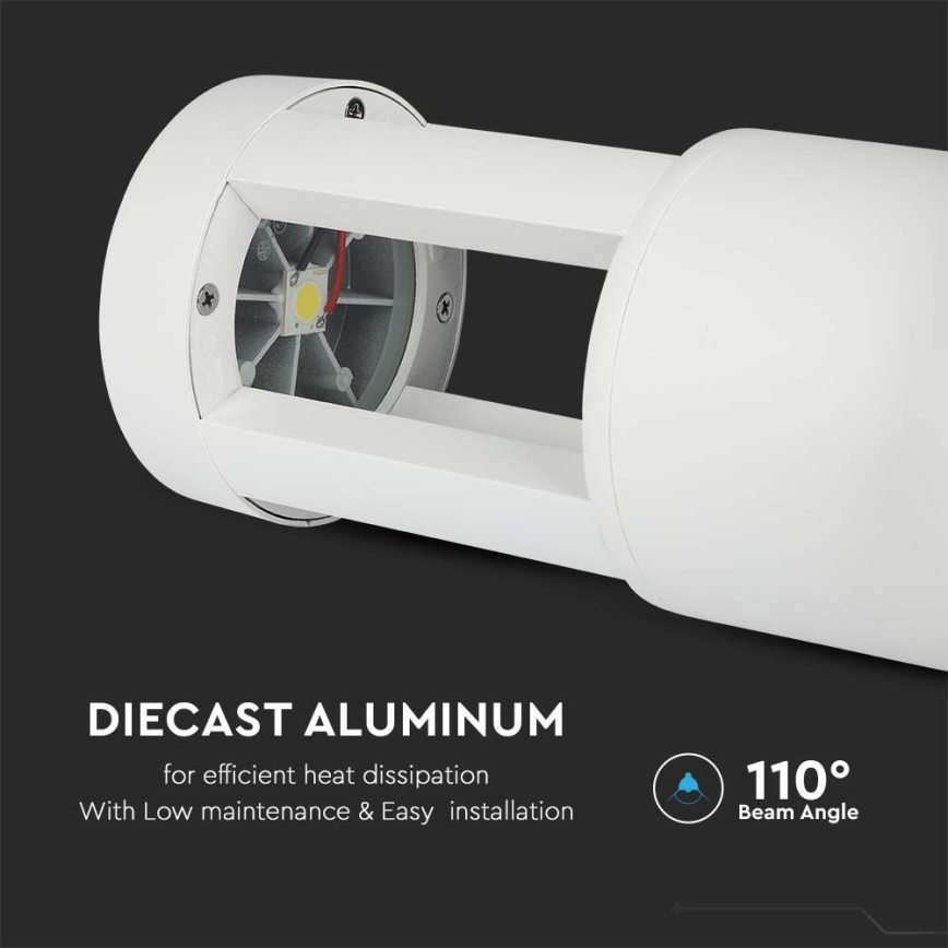 LED spoljašnja lampa LED/10W/230V 25cm 6400K IP65 bela