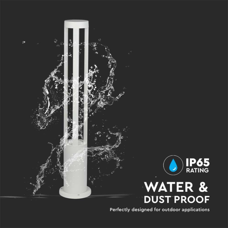 LED spoljašnja lampa LED/10W/230V 80cm 3000K IP65 bela