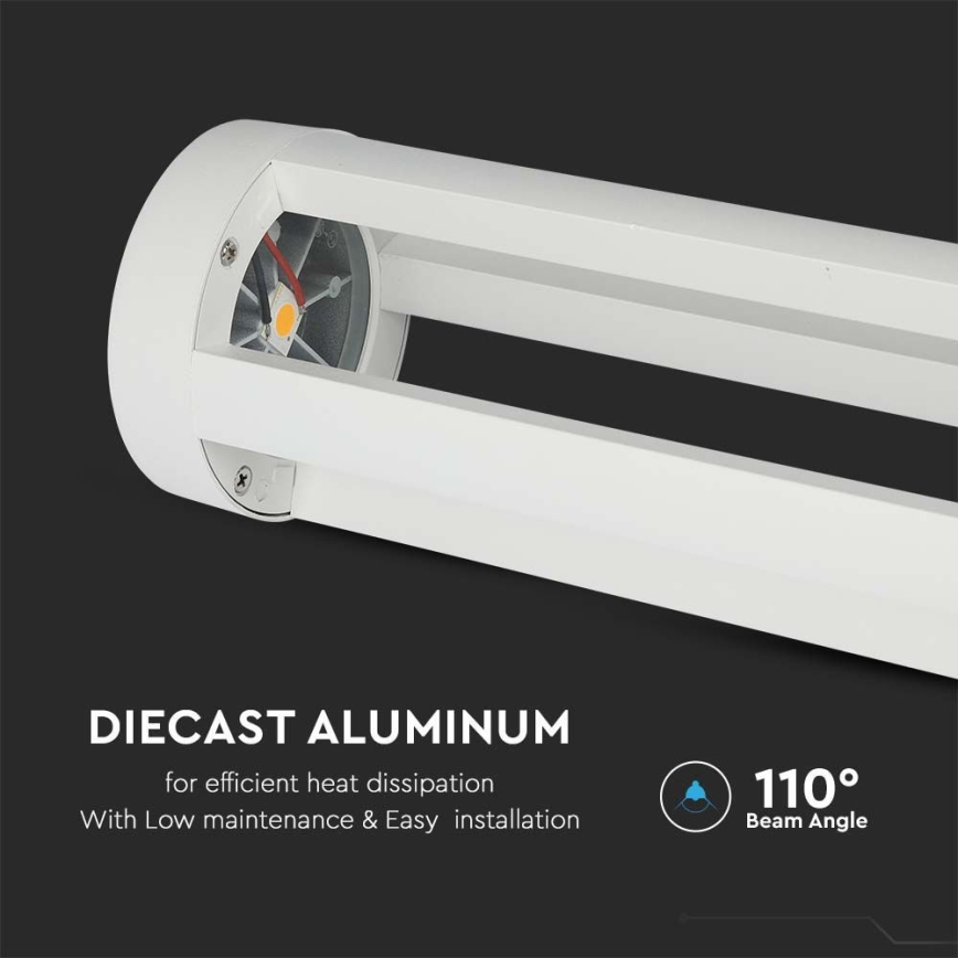 LED spoljašnja lampa LED/10W/230V 80cm 3000K IP65 bela