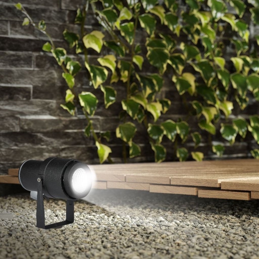 LED Spoljašnja lampa LED/12W/100-240V IP65 crna - zeleno svetlo