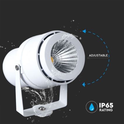 LED spoljašnja lampa LED/12W/110-240V IP65 3000K bela