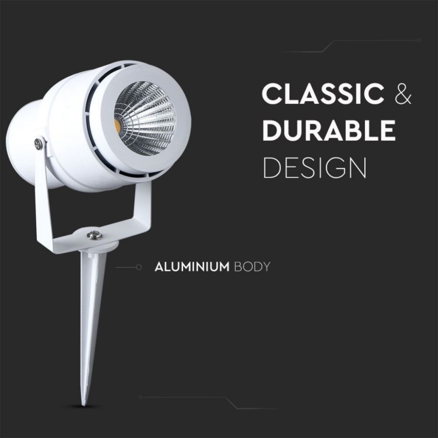 LED spoljašnja lampa LED/12W/110-240V IP65 3000K bela