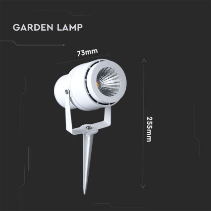 LED spoljašnja lampa LED/12W/110-240V IP65 3000K bela