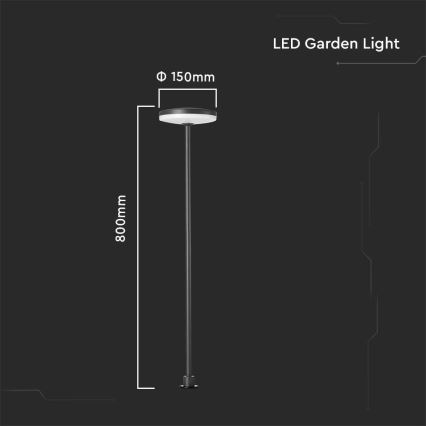 LED spoljašnja lampa LED/12W/230V 3000K IP65 antracit